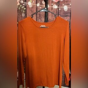 Chico's Burnt Orange Long Sleeve Top